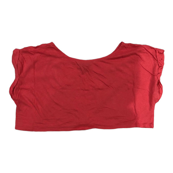 Moda International Pink Rolled Sleeve Dolman Oversized Crop Top Blouse Size XS - Picture 2 of 5